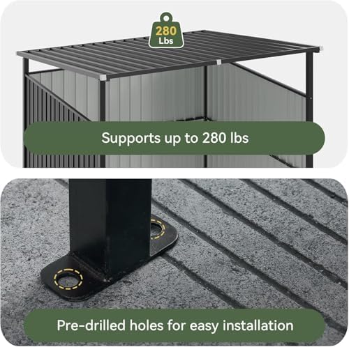 aoxun 6x6ft outdoor shed grill shed, grill gazebo on a desk or shelf