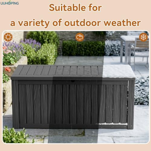 rojik outdoor storage box – 150 gallon mobile showing dimensions