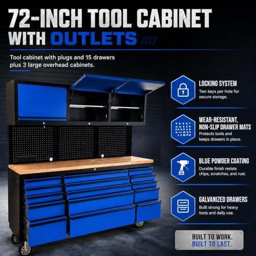chetto c 72 inch tool chest tool box showing dimensions