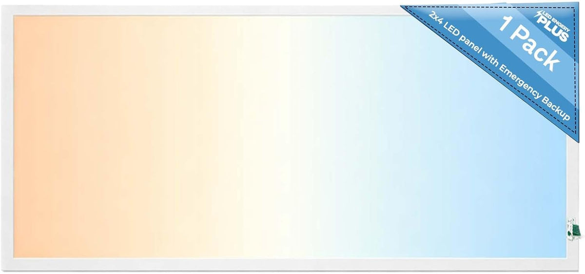 2X4 LED Flat Panel Light with Emergency Battery Backup, 50W 3000K/4000K/5000K
