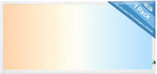 2X4 LED Flat Panel Light with Emergency Battery Backup, 50W 3000K/4000K/5000K