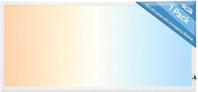2X4 LED Flat Panel Light with Emergency Battery Backup, 50W 3000K/4000K/5000K by LEDENERGYPLUS