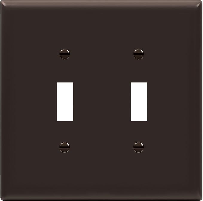 ENERLITES Toggle Light Switch Wall Plate, Gloss Finish, Midway Size 2-Gang by Enerlites
