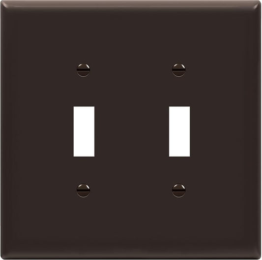 ENERLITES Toggle Light Switch Wall Plate, Gloss Finish, Midway Size 2-Gang by Enerlites