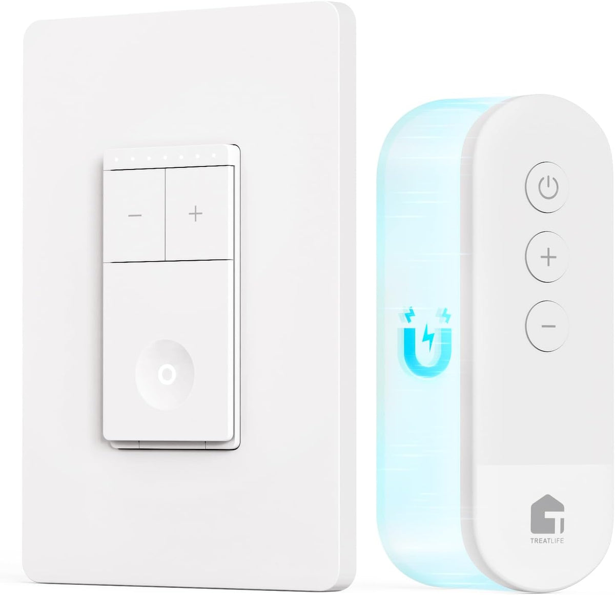 TREATLIFE Dimmer Switch with Magnetic Remote, Wireless Light Switch, Single