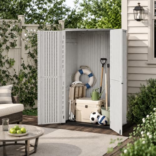 addok 66 cu.ft outdoor storage shed,resin storage cabinet, package contents