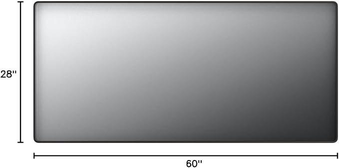 ISKM Large Black Matte Mirror for Bathroom 60" x 28" Round Corner Wall Mounted - Image 8