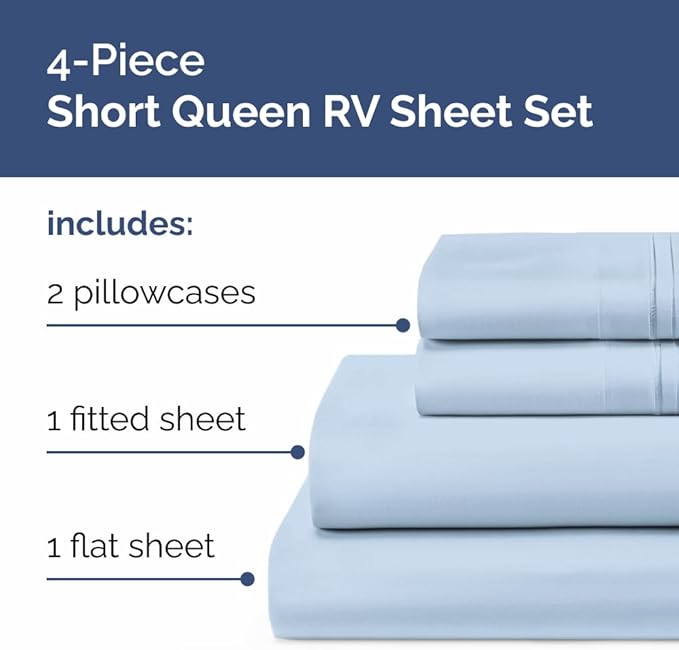 RV Short Queen Sheet Set 60 X 75 - Image 2