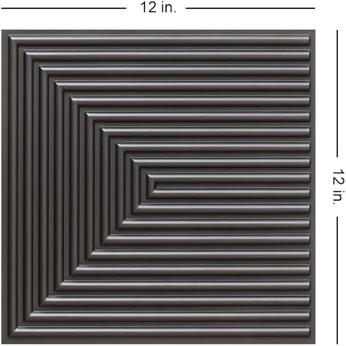 From Plain To Beautiful In Hours 9004 Depth Tier PVC 12 in x 12 in Peel and - Image 3