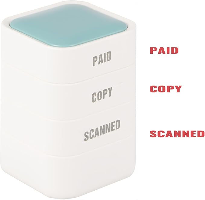 3-in-1 Office Copy/Scanned/Paid Stamps by WEJOIN
