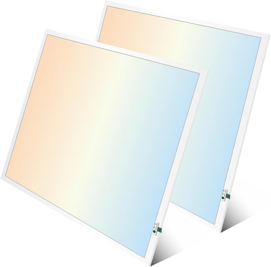 2X2 LED Flat Panel Light Emergency Battery Backup, 40W-3000K/4000K/5000K