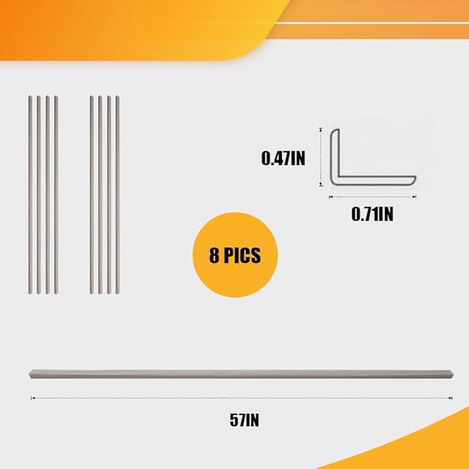 OUZUGIE 8-Pack 57 Inches, WPC Slat Wall Panel Trim, Corner Guard - Image 2