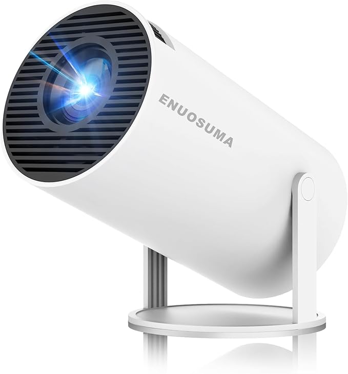 Mini Projector, Support 4K 1080P Portable Projector by ENUOSUMA