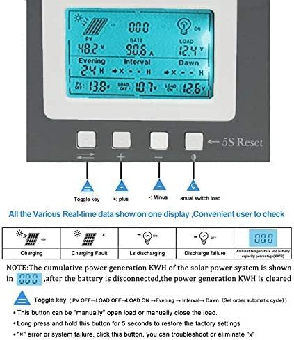 OOYCYOO MPPT Charge Controller 100 amp 12V/24V Auto, 100A Solar Panel Charge - Image 4