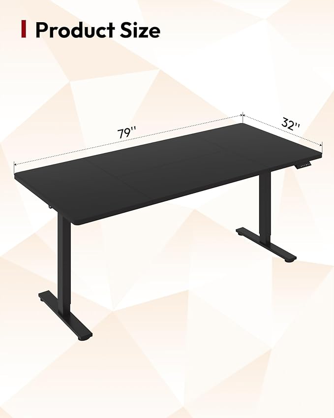SANODESK Electric Standing Desk 79 x 32 Inches Height Adjustable Stand Up - Image 2