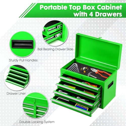 dawmilon 5-drawer rolling tool chest, 2-in-1 tool box, package contents