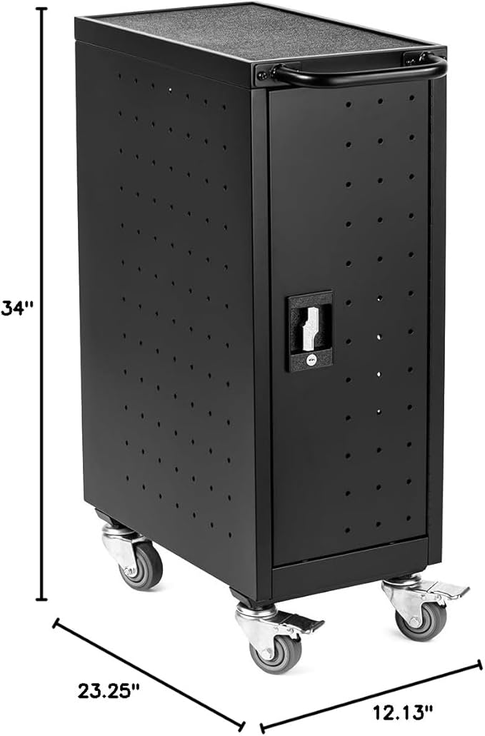 Line Leader Compact 16 Device Rolling Mobile Charging Cart - Image 9