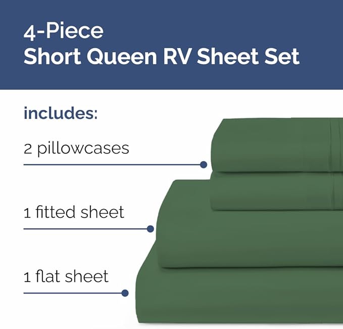 RV Short Queen Sheet Set 60 X 75 - Image 2