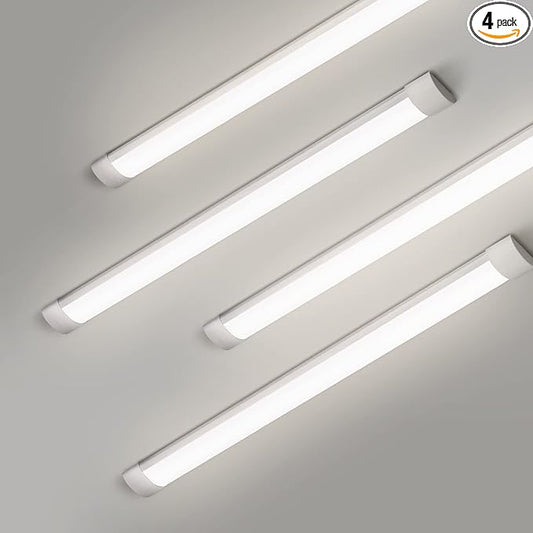 colmeguna 4 Packs 4FT LED Batten Light, Ultra-Thin Slim Ceiling Surface Mounted by colmeguna