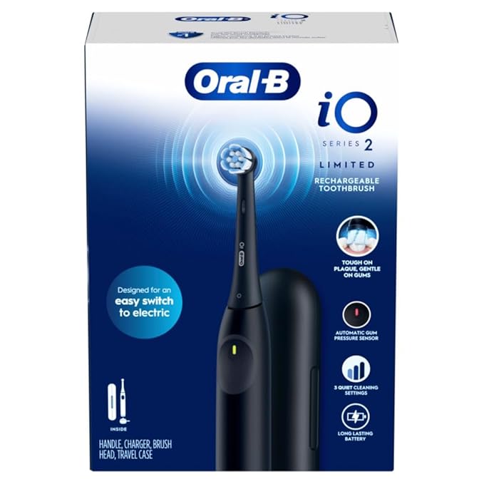 Oral-B iO Simple Clean Rechargeable Electric Powered Toothbrush, Night Black - Image 12