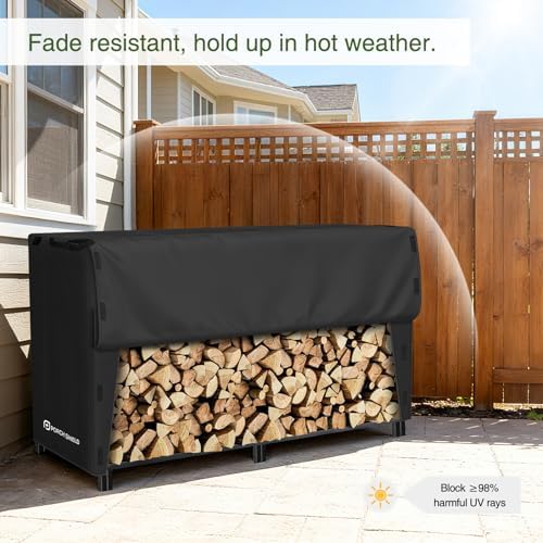 porch shield 8ft waterproof firewood rack cover (cover on a desk or shelf