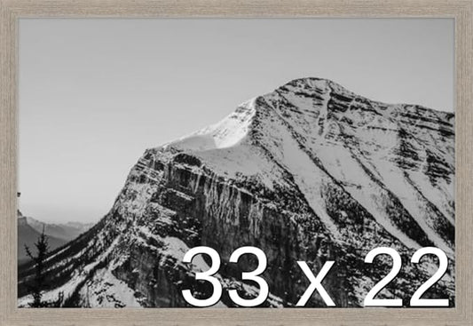 Frame It Easy 33 x 22 Rustic Gray Wood Frame by FrameItEasy