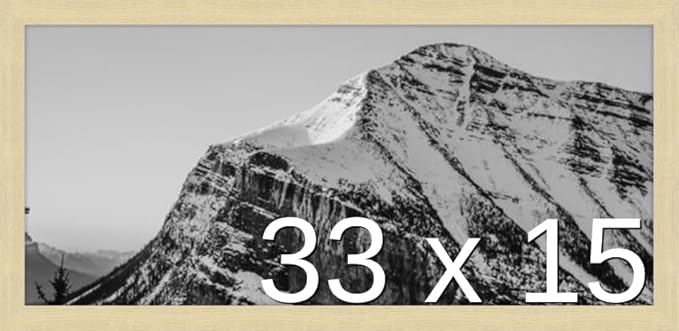 Frame It Easy 33 x 15 Wheat Wood Frame by FrameItEasy