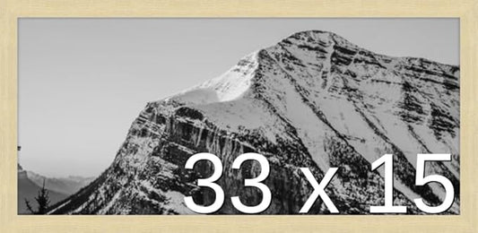 Frame It Easy 33 x 15 Wheat Wood Frame by FrameItEasy