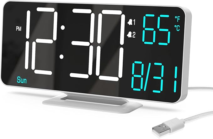 KOSUMOSU Digital Alarm Clocks 6.7in Small Digital Clock by KOSUMOSUTECHNOLOGY