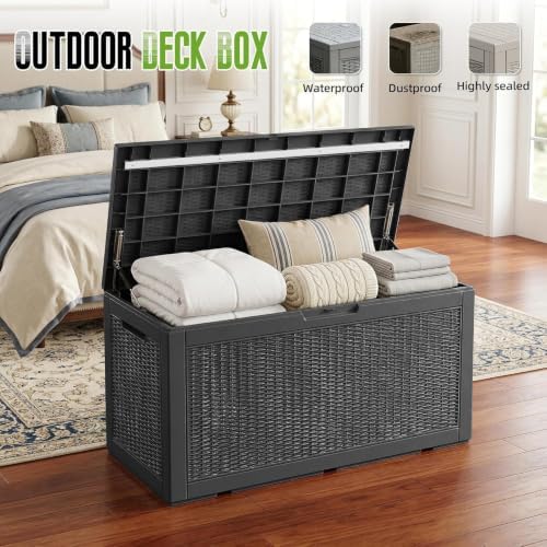 160 gallon outdoor storage box waterproof lockable deck, package contents