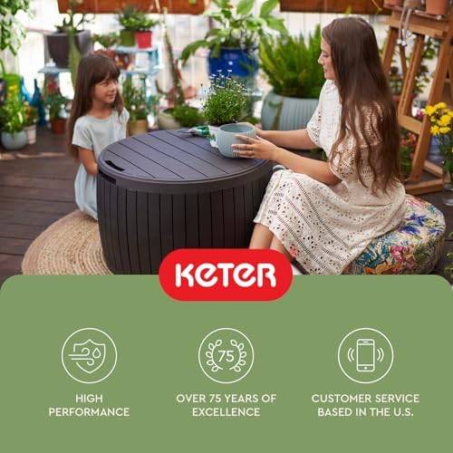 keter circa outdoor storage deck box, 37 gallon, view 14