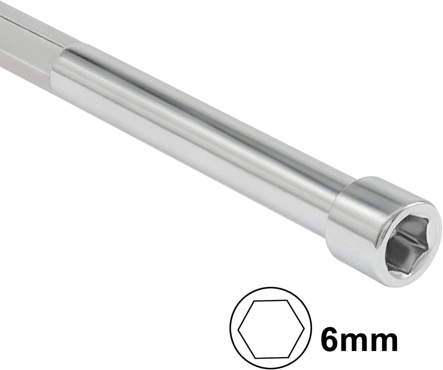 Bonsicoky 6mm Socket Wrench Screwdriver | Hex Nut Driver, Cushion Grip, High Carbon Steel, For Furniture Assembly, Bicycle & DIY Repairs