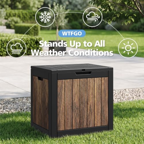40 gallon outdoor storage box waterproof deck box, close-up detail