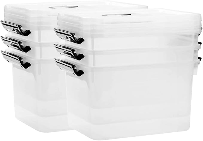 JUJIAJIA 6 Quart Clear Storage Latch Box/Bins - Image 8
