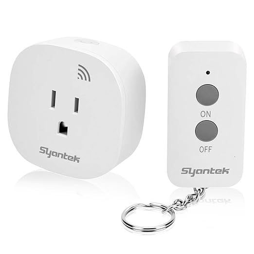 Syantek Remote Control Outlet, Wireless Remote Light Switch Kit, 100FT Long by Syantek