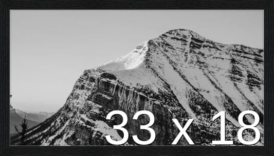 Frame It Easy 33 x 18 Black Grain Wood Frame by FrameItEasy