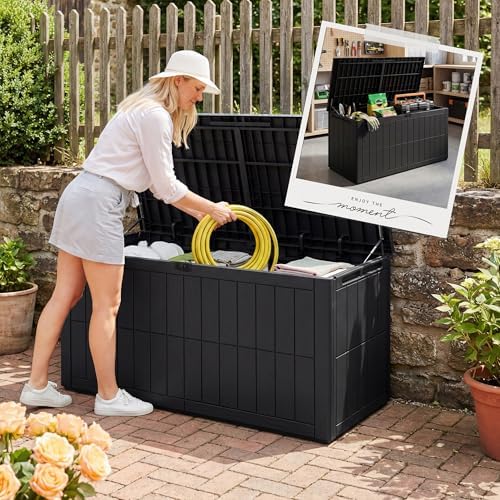 120 gallon deck box outdoor storage box storage, package contents
