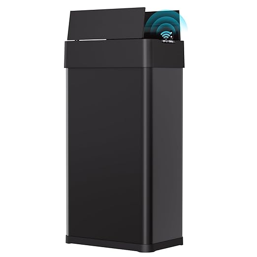Arlopu 21.1 Gal Automatic Trash Can, 80L Stainless Steel Motion Sensor Garbage by Arlopu