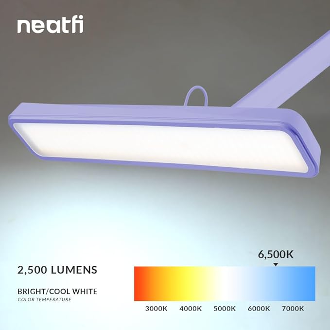 Neatfi XL 2, 500 Lumens LED Task Lamp, 22 Inches Wide, Eye-Caring, Desk Light - Image 3