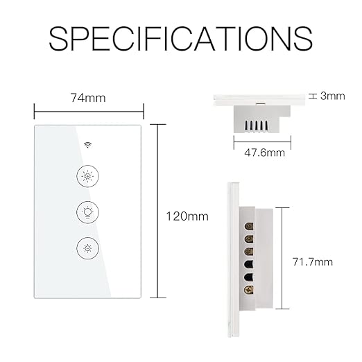 MOES WiFi RF Smart Light Dimmer Switch, Smart Life/Tuya APP Relay Status - Image 7