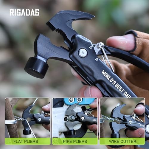 Fathers Day Dad Gifts from Daughter Wife - Gift for Dad, Dads Gift for Fathers Day - Birthday Gift, Christmas Presents for Father, Husband Stepdad, Men - Multitool Hammer from Daughter Son