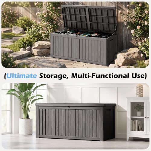 outdoor storage box waterproof, 200 gallon deck box, package contents
