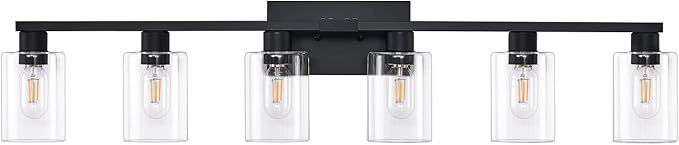 SOPEAS 6-Light Bathroom Vanity Light Black Vanity Lights - Image 8