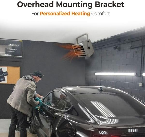 Comfort Zone Hard-Wired Ceiling Mount Garage Electric Space Heater, Fan-Forced - Image 5