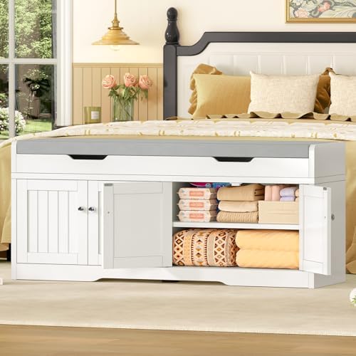 3-tier storage bench, 47.2" wide shoe bench with shown in use