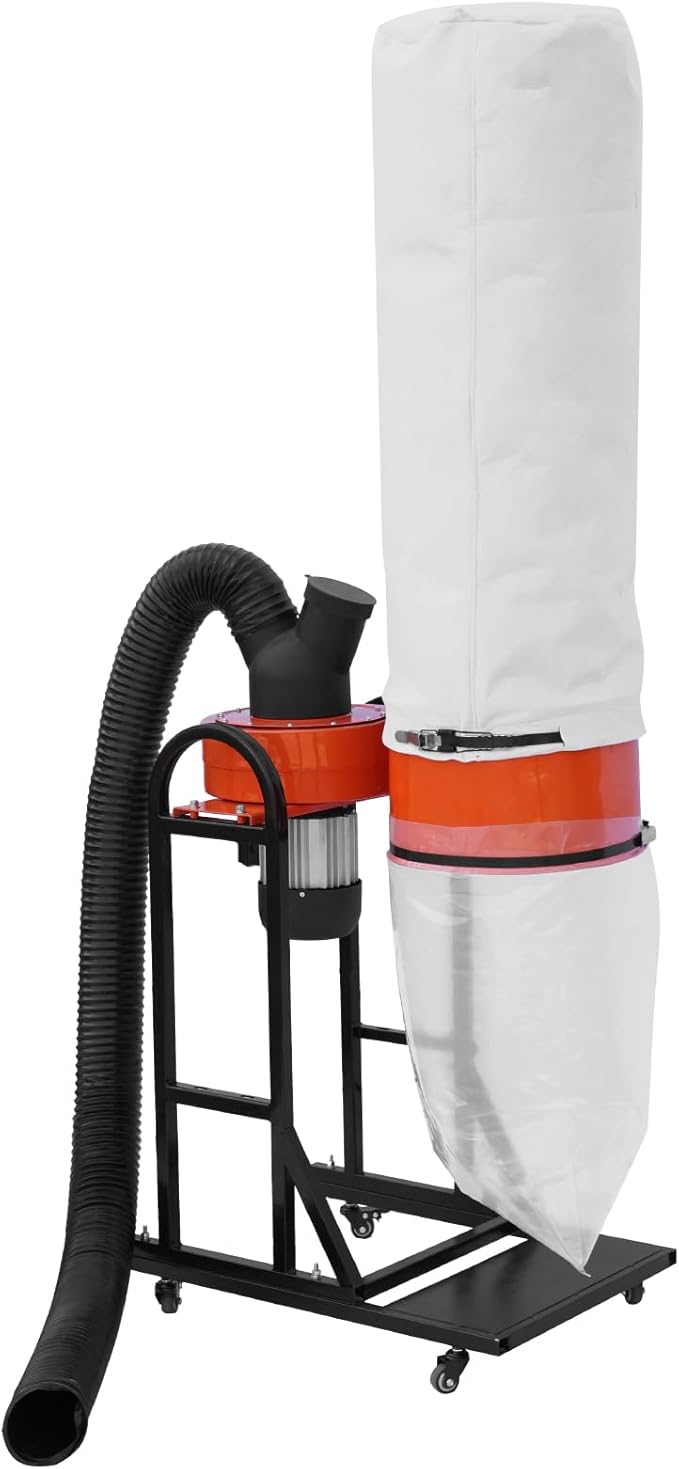 VEVOR 1.5 HP Dust Collector, 716 CFM, Portable Vortex Dust Collector, by VEVOR