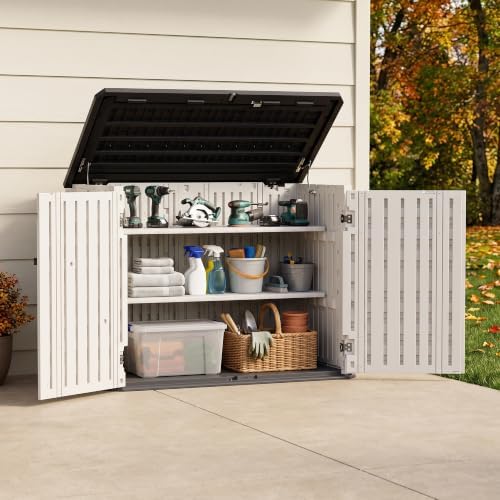 31 cu.ft resin outdoor storage cabinet with 2, view 9