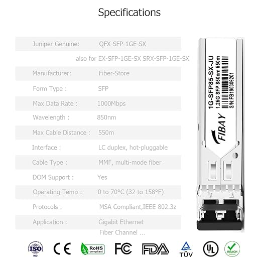 OPSTRAN 1000BASE-SX SFP Optical Transceiver Module Compatible - Image 3