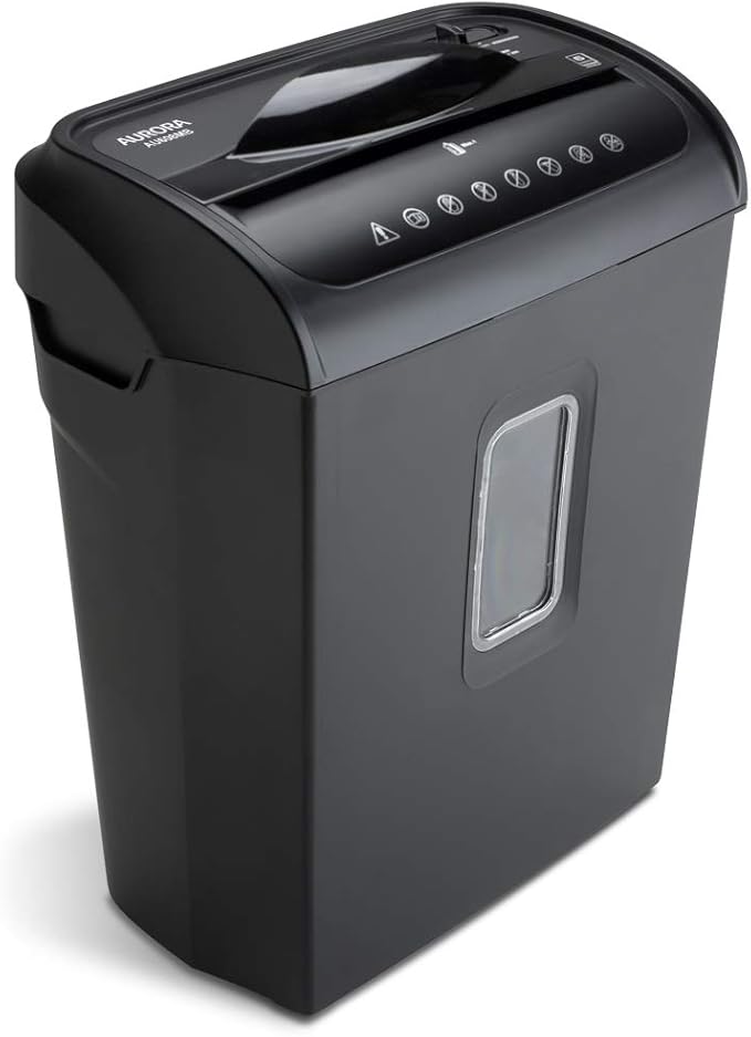 Aurora AU608MB High-Security 6-Sheet Micro-Cut Paper Credit Card Shredder - Image 3