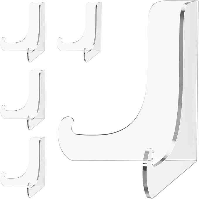 Dooiclear 5 Pack Acrylic Display Stand, Plate Stand by Dooiclear
